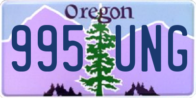OR license plate 995UNG
