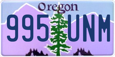 OR license plate 995UNM
