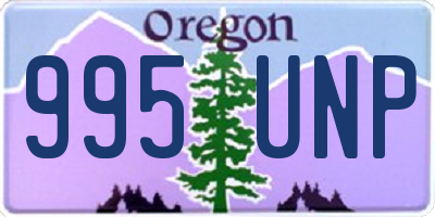 OR license plate 995UNP