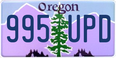 OR license plate 995UPD