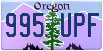 OR license plate 995UPF