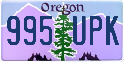 OR license plate 995UPK