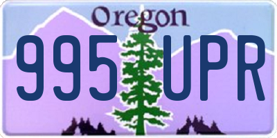 OR license plate 995UPR