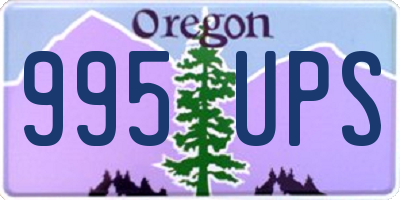 OR license plate 995UPS