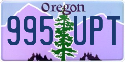 OR license plate 995UPT