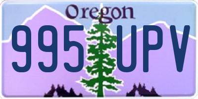 OR license plate 995UPV