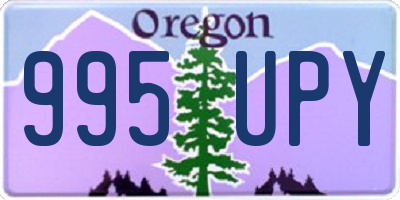 OR license plate 995UPY