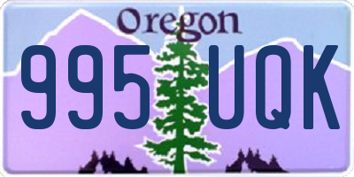 OR license plate 995UQK