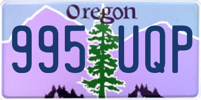 OR license plate 995UQP
