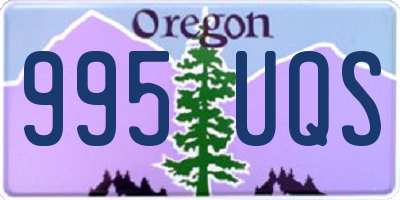 OR license plate 995UQS