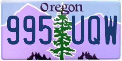 OR license plate 995UQW