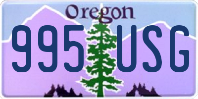 OR license plate 995USG