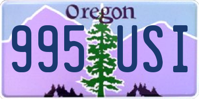 OR license plate 995USI