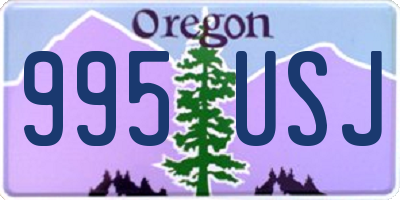 OR license plate 995USJ