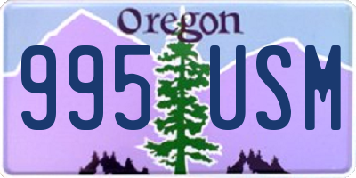 OR license plate 995USM