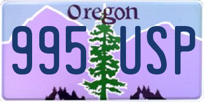 OR license plate 995USP