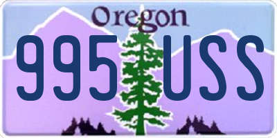 OR license plate 995USS