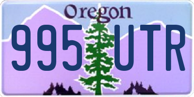 OR license plate 995UTR