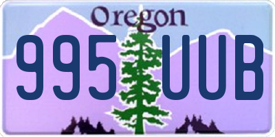 OR license plate 995UUB