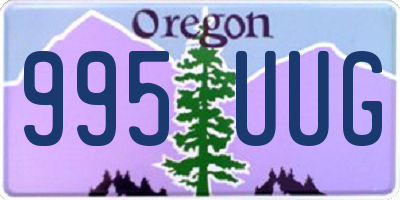 OR license plate 995UUG