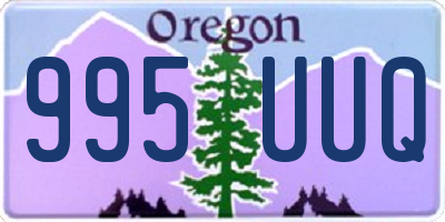 OR license plate 995UUQ