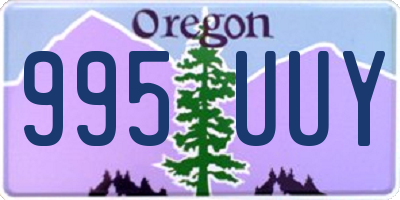 OR license plate 995UUY