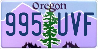 OR license plate 995UVF