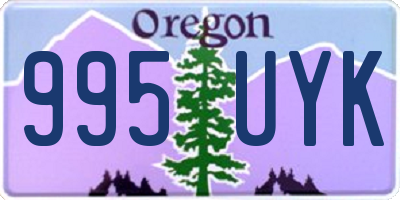 OR license plate 995UYK