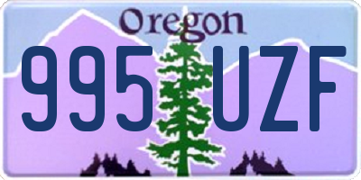 OR license plate 995UZF