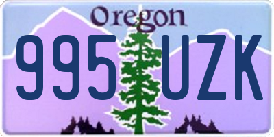 OR license plate 995UZK