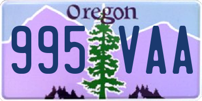 OR license plate 995VAA