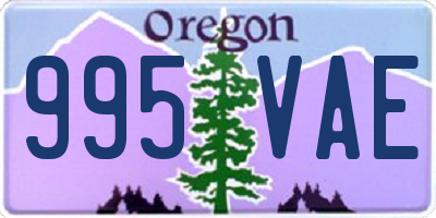 OR license plate 995VAE