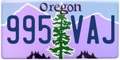 OR license plate 995VAJ