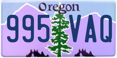 OR license plate 995VAQ