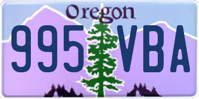 OR license plate 995VBA