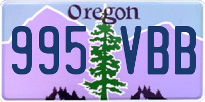 OR license plate 995VBB