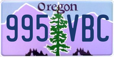 OR license plate 995VBC