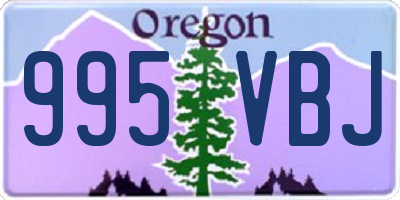 OR license plate 995VBJ