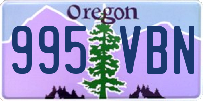 OR license plate 995VBN