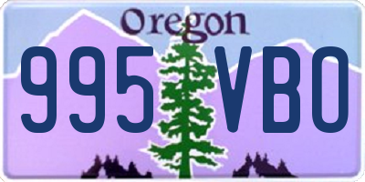 OR license plate 995VBO
