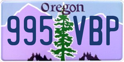 OR license plate 995VBP