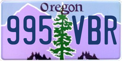 OR license plate 995VBR