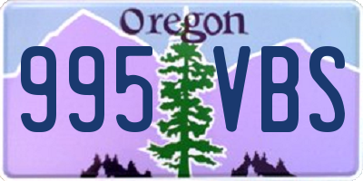 OR license plate 995VBS
