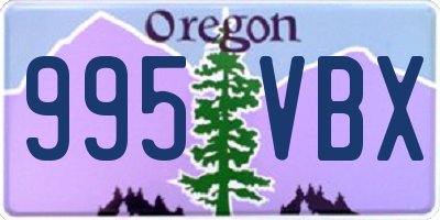 OR license plate 995VBX