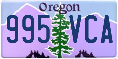 OR license plate 995VCA