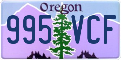 OR license plate 995VCF