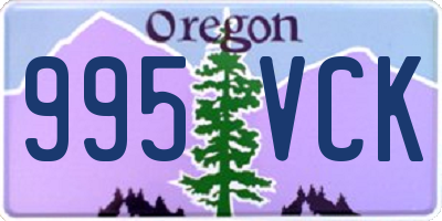 OR license plate 995VCK