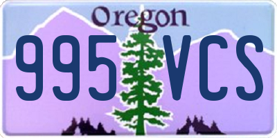 OR license plate 995VCS