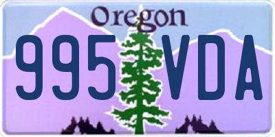 OR license plate 995VDA