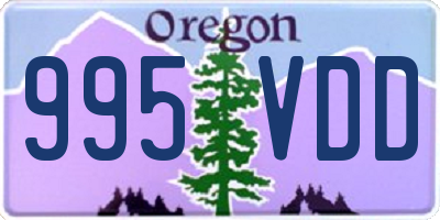 OR license plate 995VDD